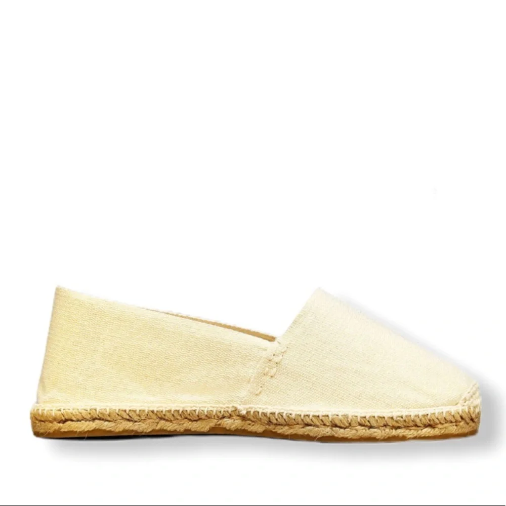 Cousu Main Classic flat Ivory espadrilles New